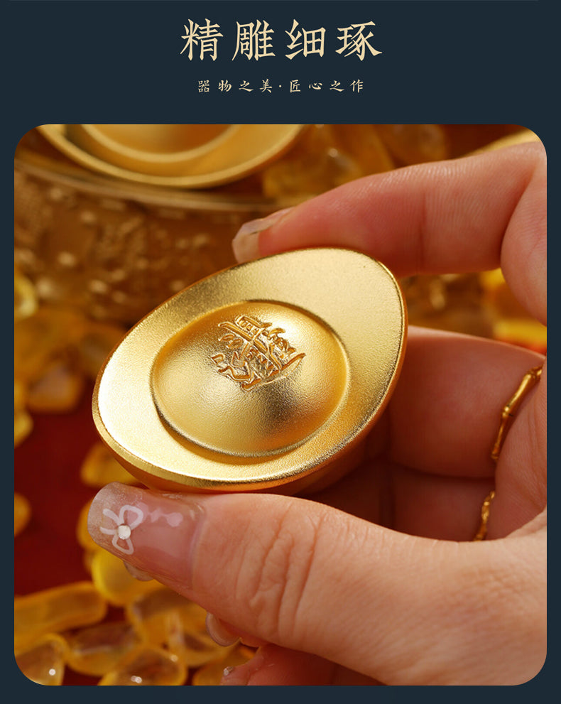 『真步堂』招財金元寶銅擺件