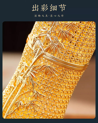 『真步堂』節節高升花絲筆筒