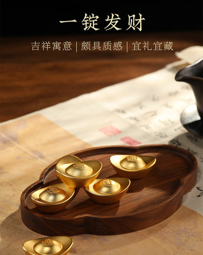 『真步堂』招財金元寶銅擺件