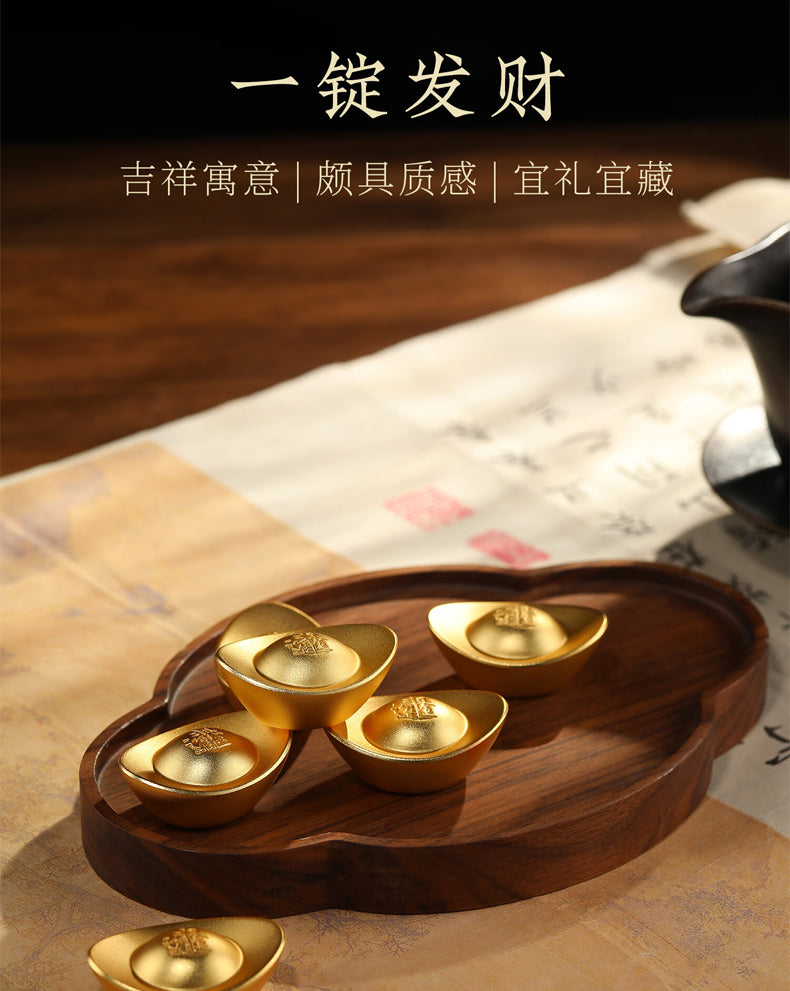 『真步堂』招財金元寶銅擺件