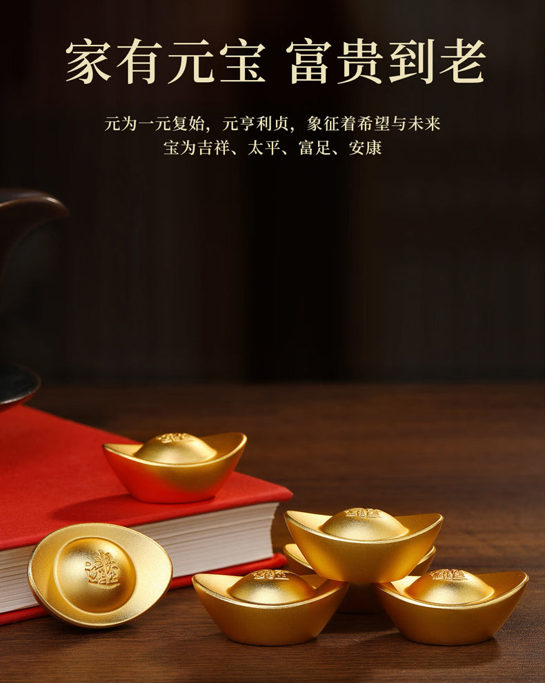 『真步堂』招財金元寶銅擺件
