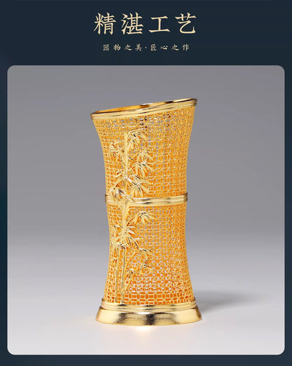 『真步堂』節節高升花絲筆筒