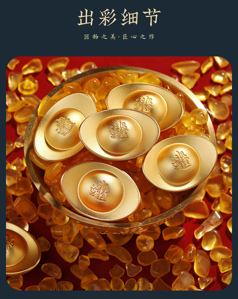 『真步堂』招財金元寶銅擺件